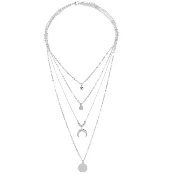 Beautiful Boho Multilayered crescent moon choker - Picture 2 of 3